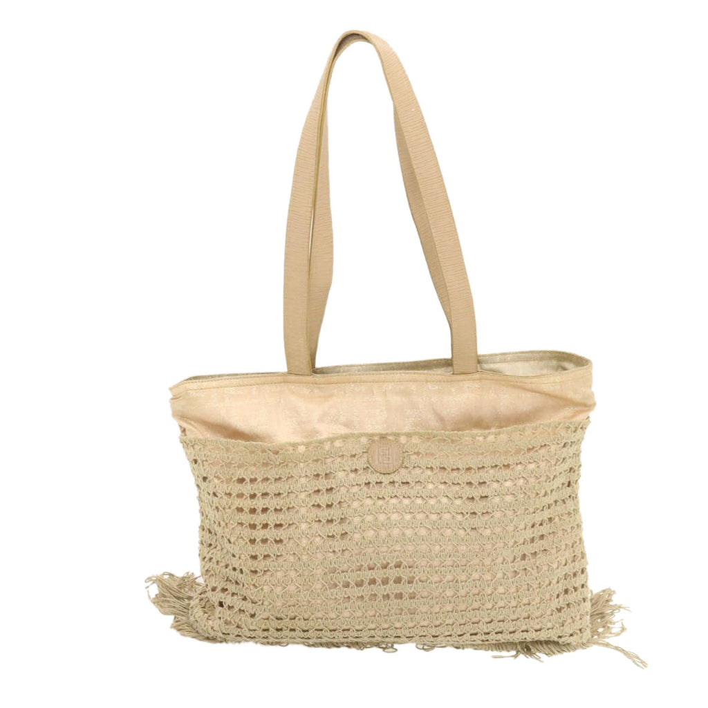FENDI Zucca Canvas Net Tote Bag Beige rd1125