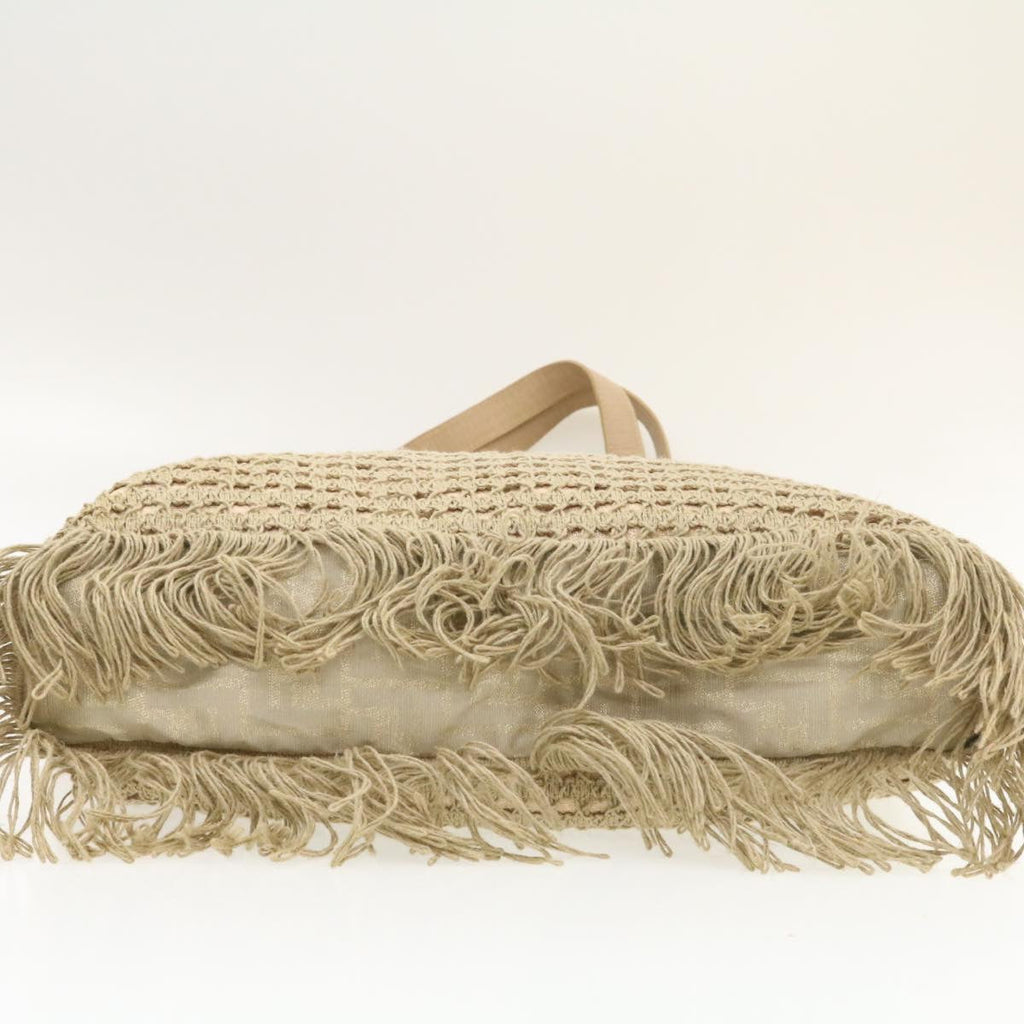 FENDI Zucca Canvas Net Tote Bag Beige rd1125