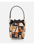 Fendi Women Mini Mon Tresor Canvas Embroidery Bag