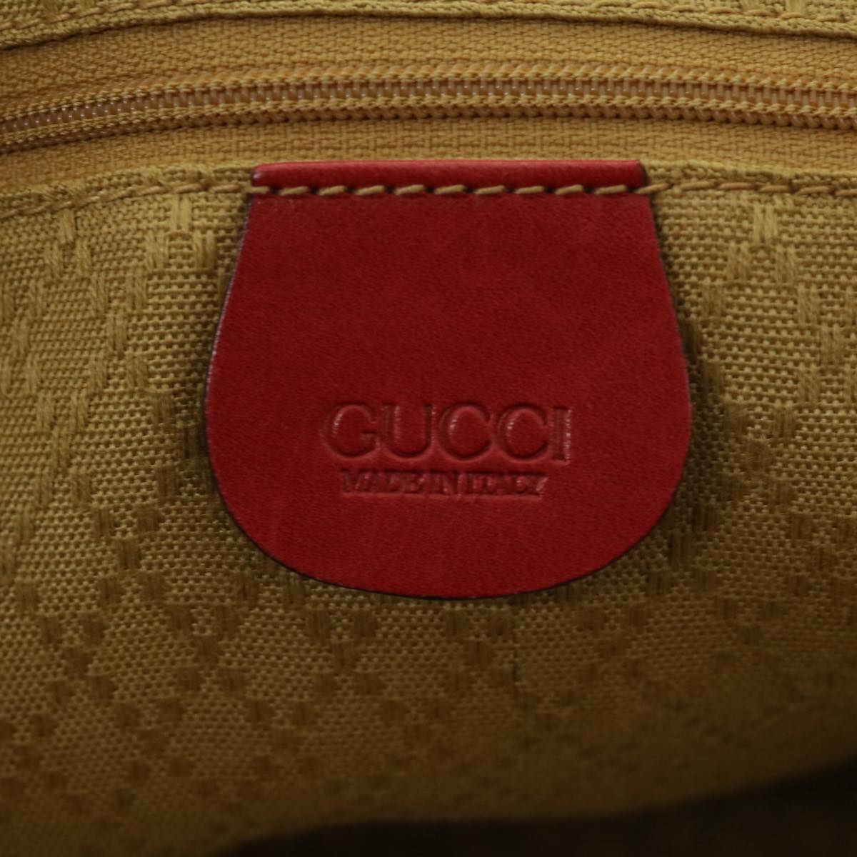 GUCCI Shoulder Bag Leather Red ti1010