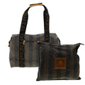FENDI Pecan Canvas Pouch Shoulder Bag Coated Canvas 2Set Brown Black ti1034