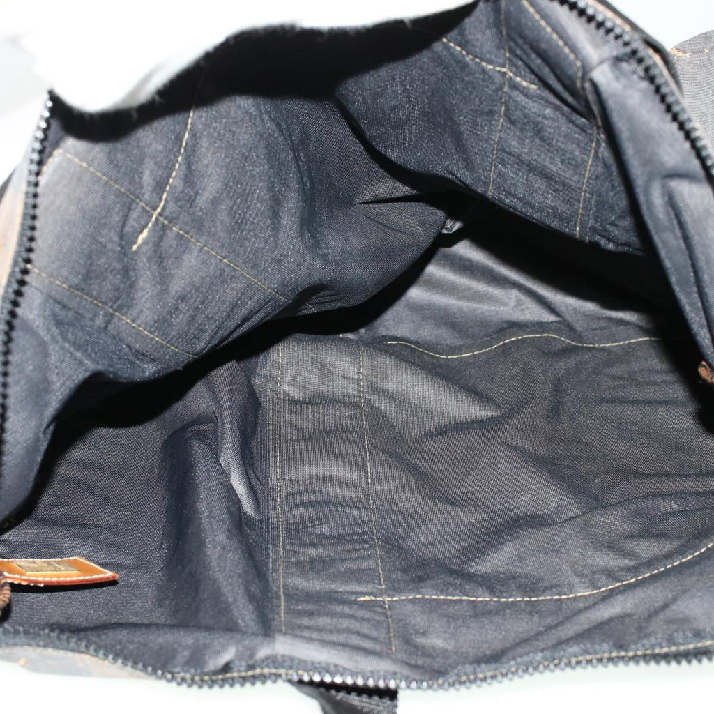 FENDI Pecan Canvas Pouch Shoulder Bag Coated Canvas 2Set Brown Black ti1034