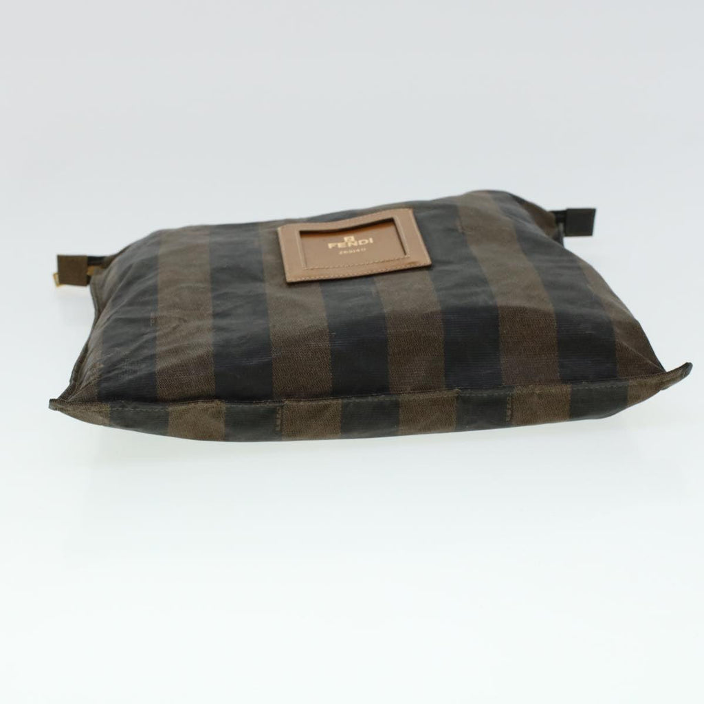 FENDI Pecan Canvas Pouch Shoulder Bag Coated Canvas 2Set Brown Black ti1034