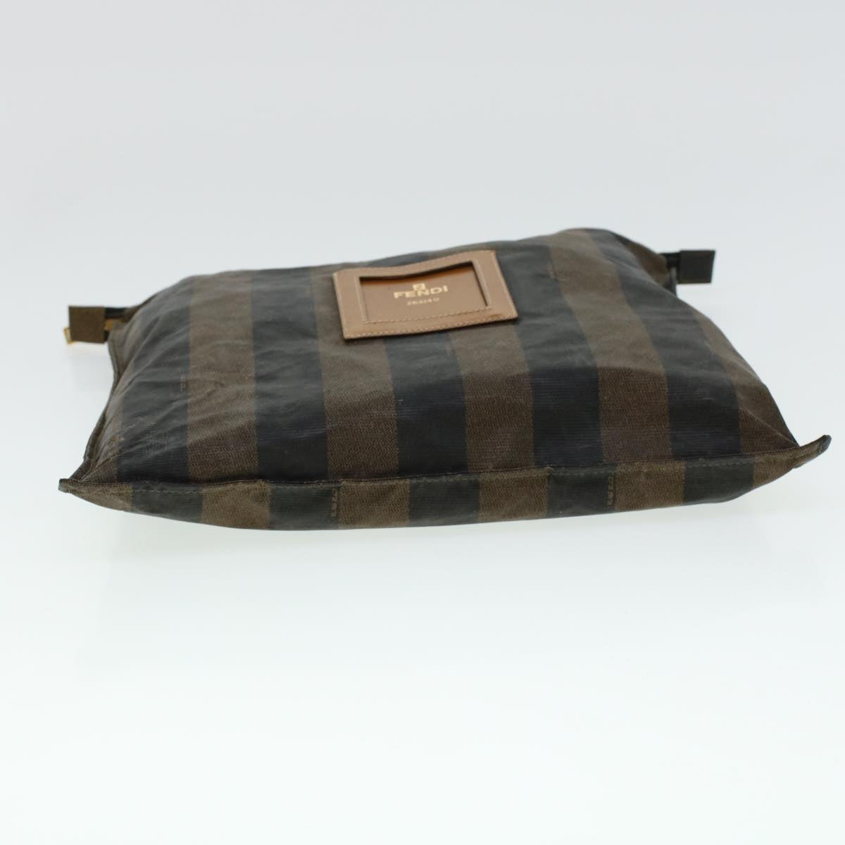 FENDI Pecan Canvas Pouch Shoulder Bag Coated Canvas 2Set Brown Black ti1034