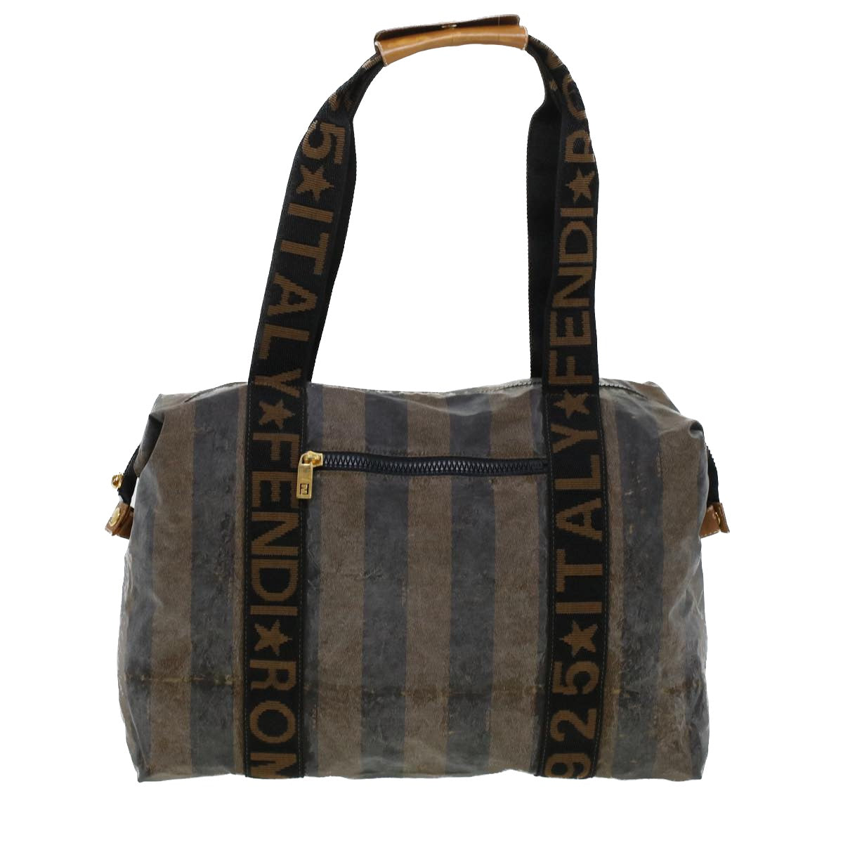 FENDI Pecan Canvas Pouch Shoulder Bag Coated Canvas 2Set Brown Black ti1034