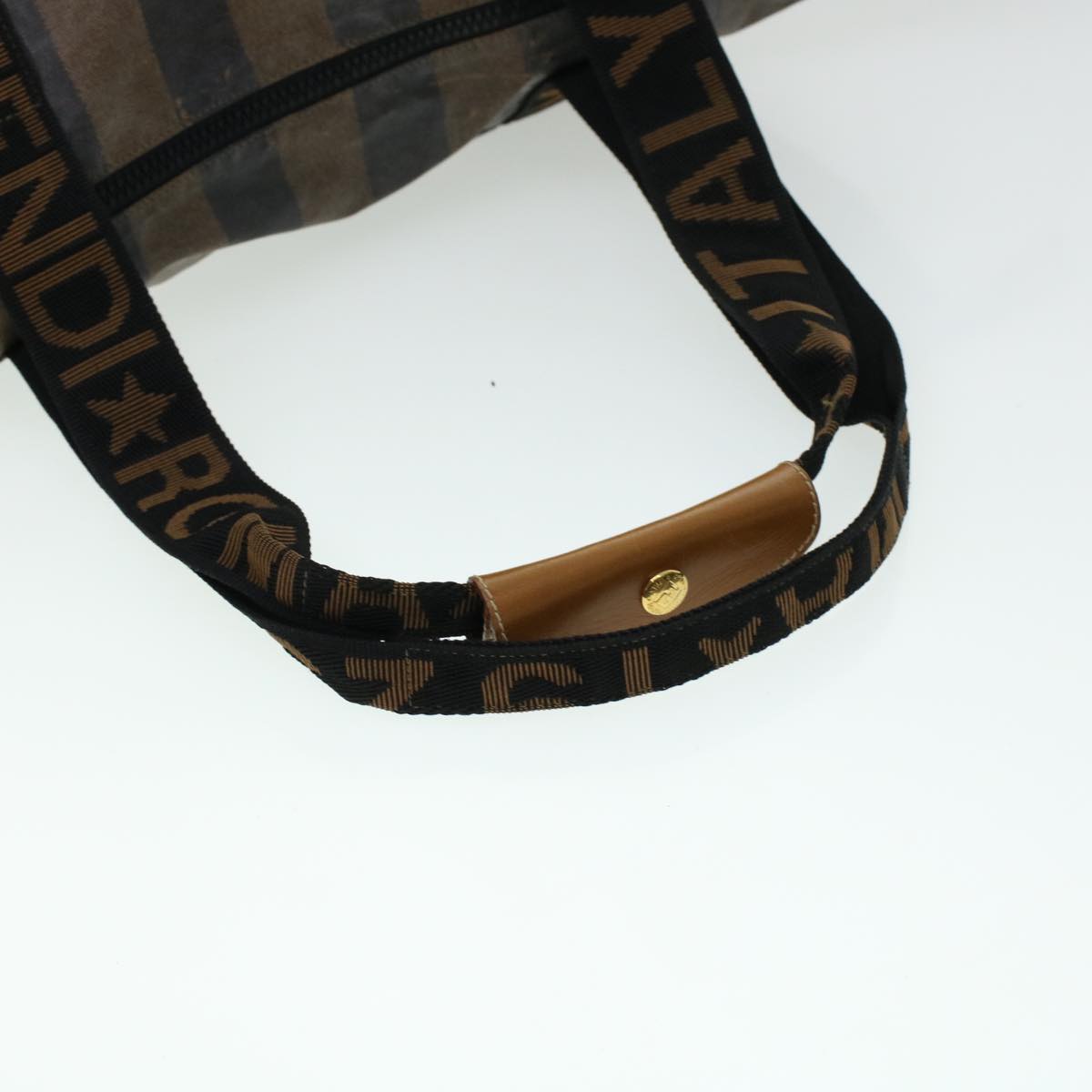 FENDI Pecan Canvas Pouch Shoulder Bag Coated Canvas 2Set Brown Black ti1034