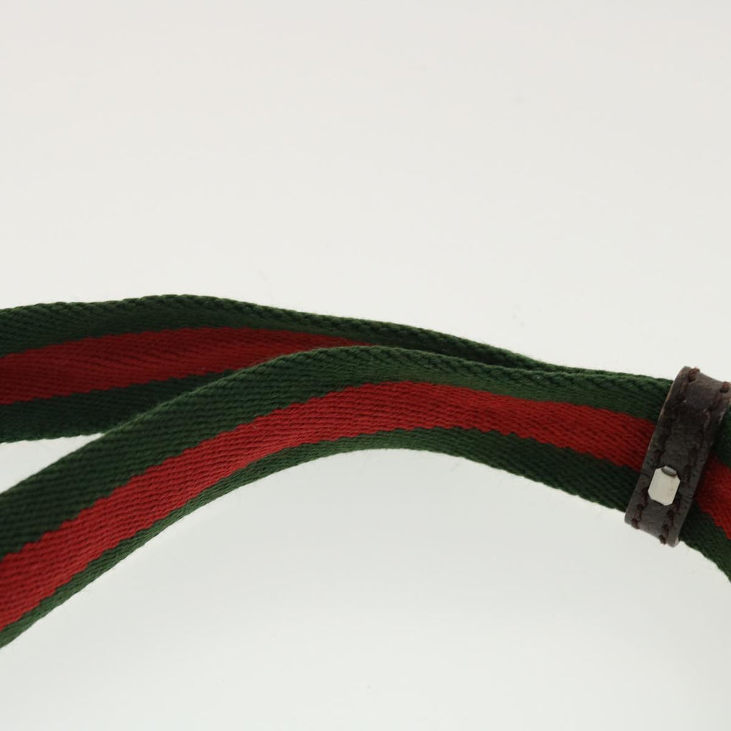 GUCCI GG Canvas Web Sherry Line Shoulder Bag Beige Green Red 189749 ti1038