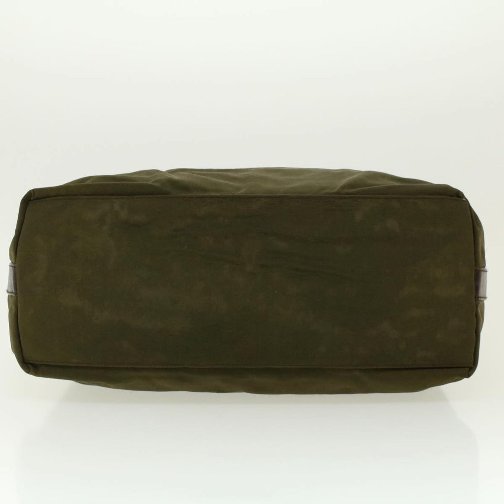 GUCCI Shoulder Bag Canvas Khaki ti1043
