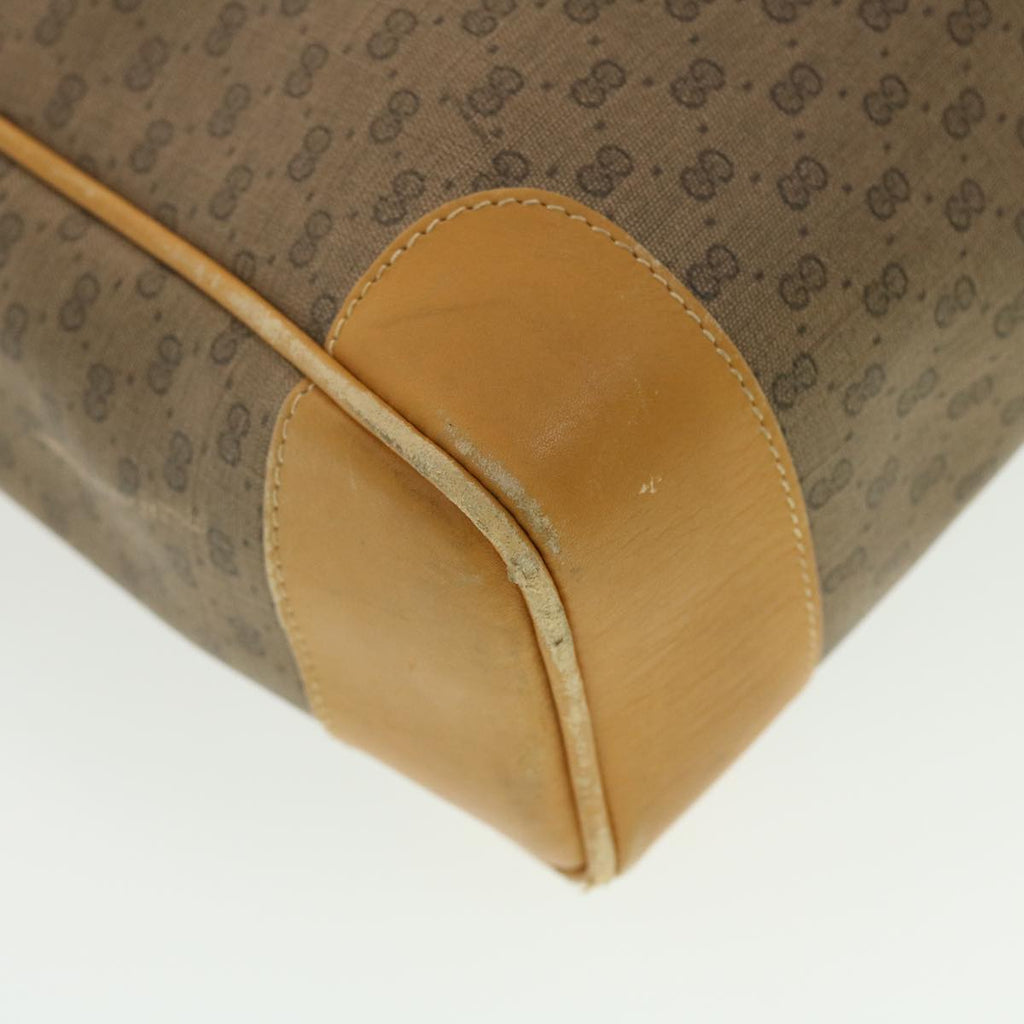 GUCCI Micro GG Canvas Tote Bag PVC Leather Beige ti1048