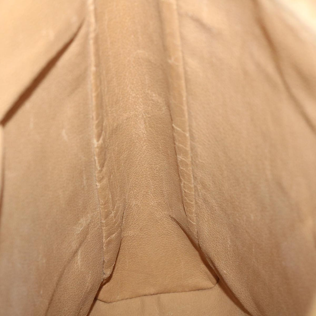 GUCCI Micro GG Canvas Tote Bag PVC Leather Beige ti1048