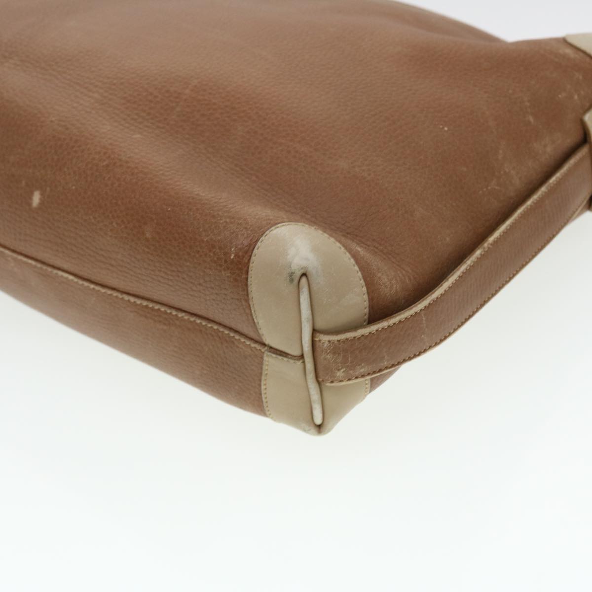 GUCCI Shoulder Bag Leather Brown ti1051