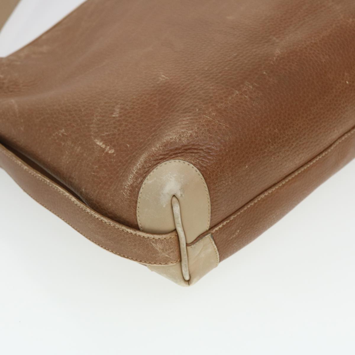 GUCCI Shoulder Bag Leather Brown ti1051