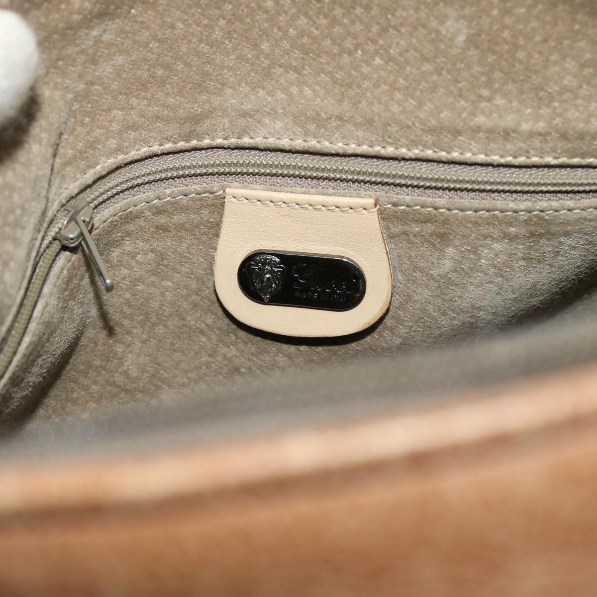 GUCCI Shoulder Bag Leather Brown ti1051