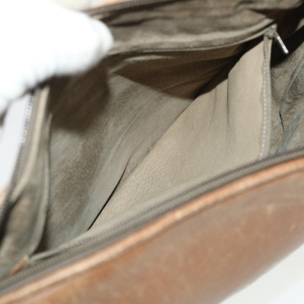 GUCCI Shoulder Bag Leather Brown ti1051