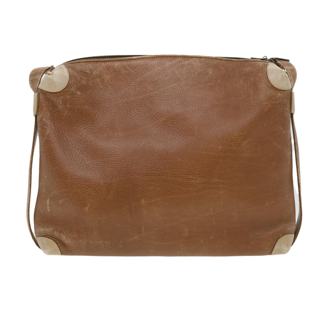 GUCCI Shoulder Bag Leather Brown ti1051