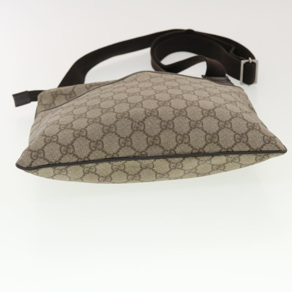 GUCCI GG Canvas Shoulder Bag PVC Leather Beige 141626 ti1052