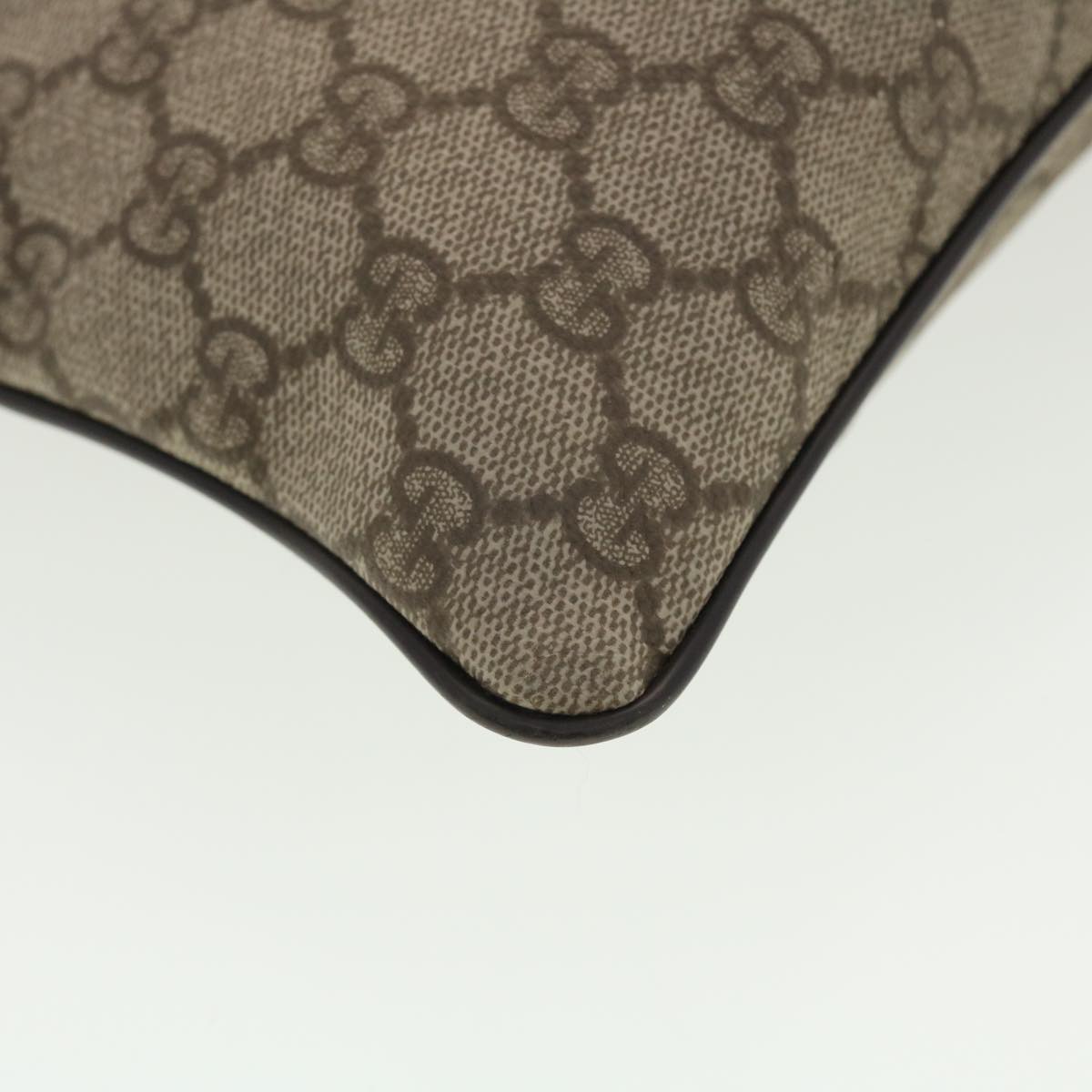 GUCCI GG Canvas Shoulder Bag PVC Leather Beige 141626 ti1052