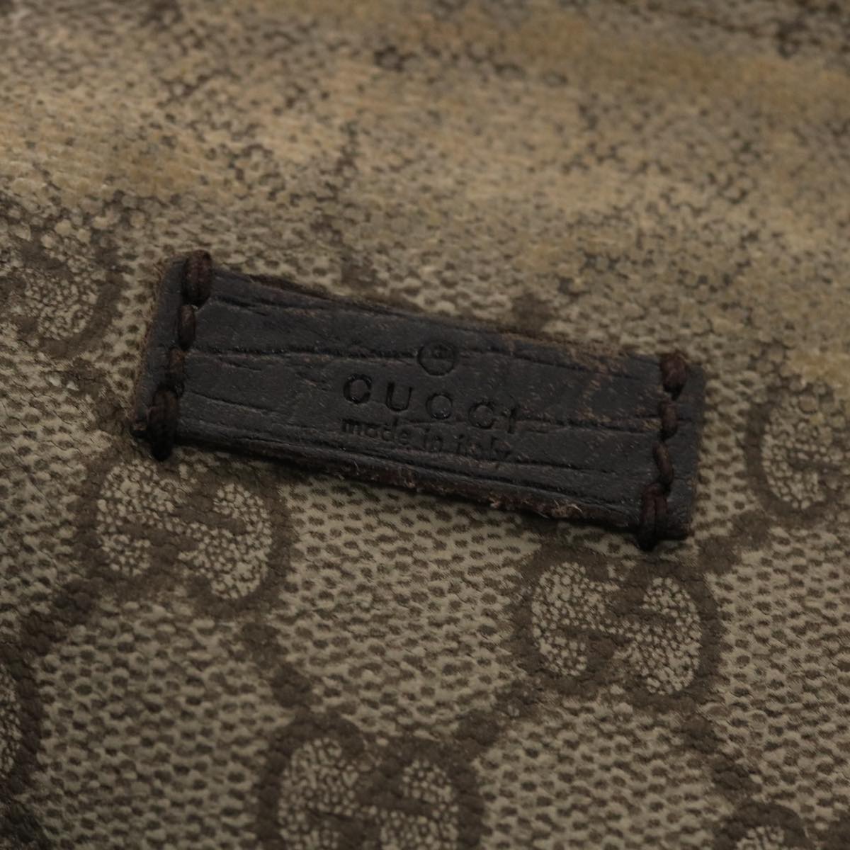 GUCCI GG Canvas Shoulder Bag PVC Leather Beige 141626 ti1052