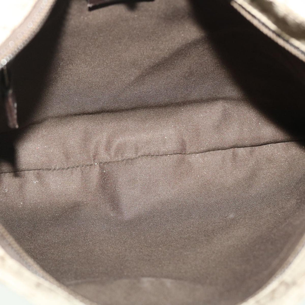 GUCCI GG Canvas Shoulder Bag PVC Leather Beige 141626 ti1052
