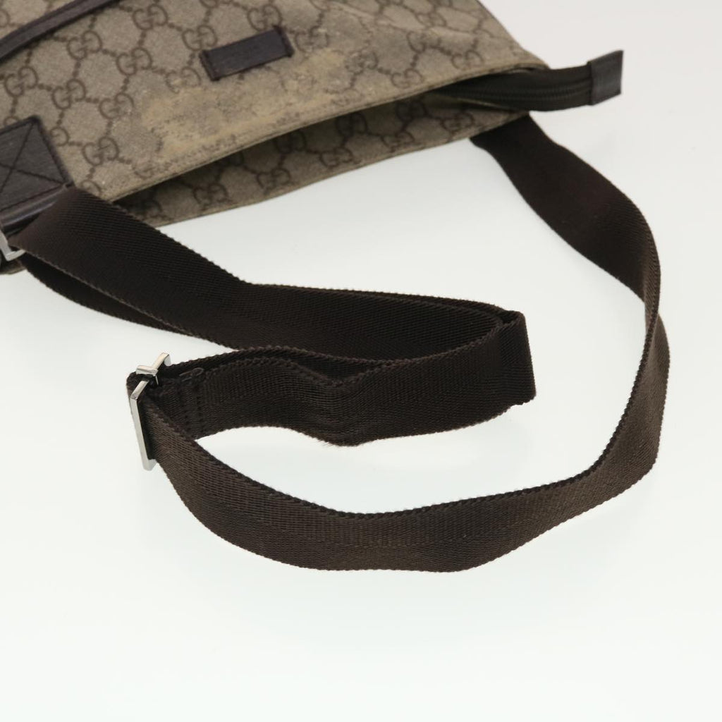 GUCCI GG Canvas Shoulder Bag PVC Leather Beige 141626 ti1052