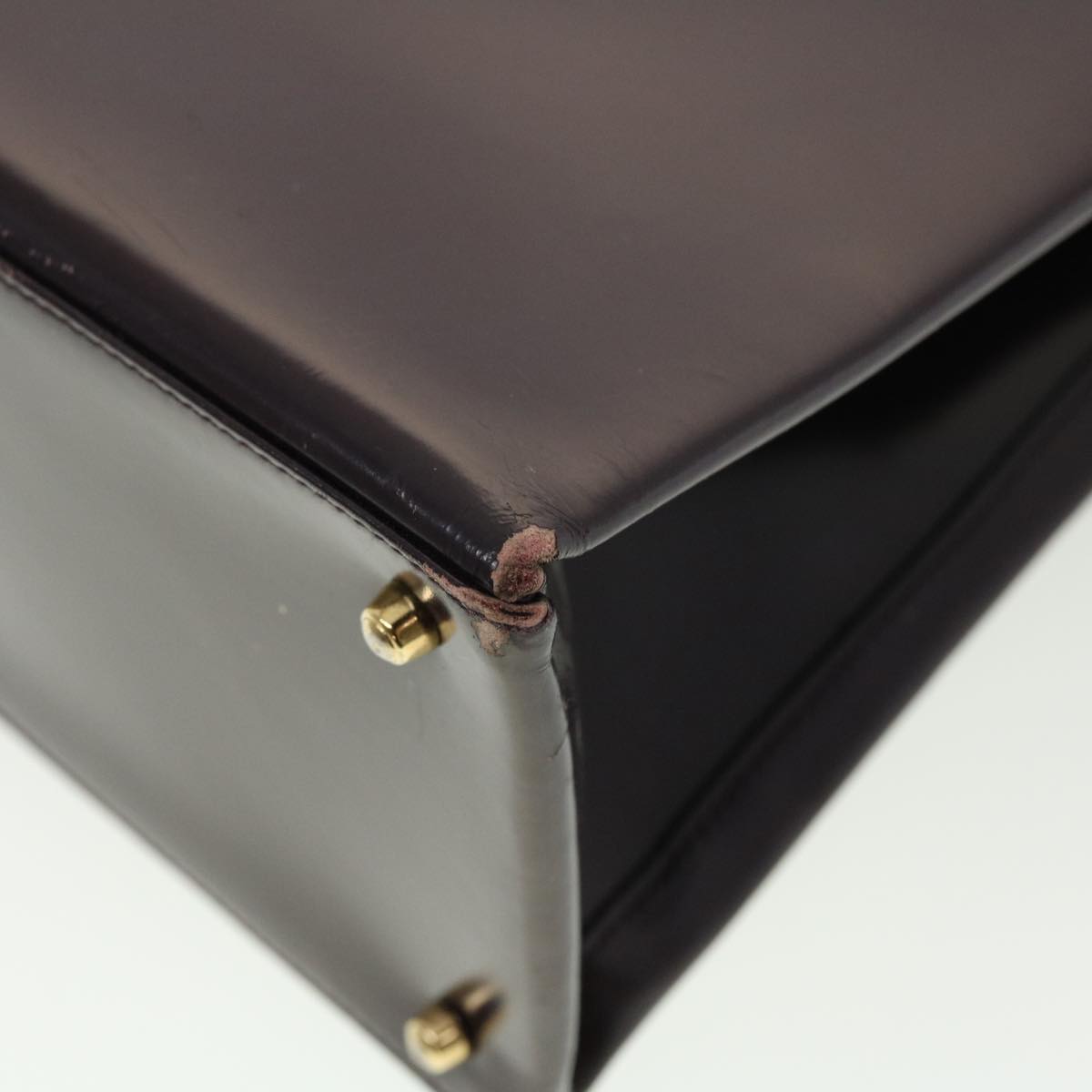 GUCCI Shoulder Bag Leather Purple ti1095