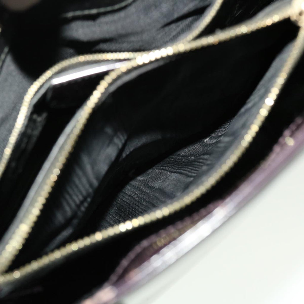 GUCCI Shoulder Bag Leather Purple ti1095