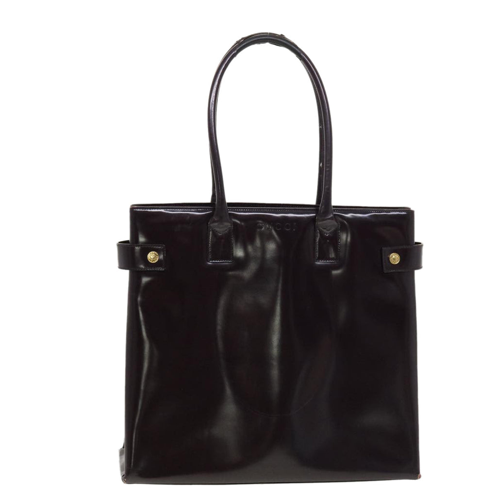 GUCCI Shoulder Bag Leather Purple ti1095