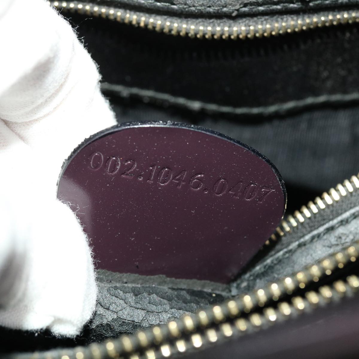 GUCCI Shoulder Bag Leather Purple ti1095