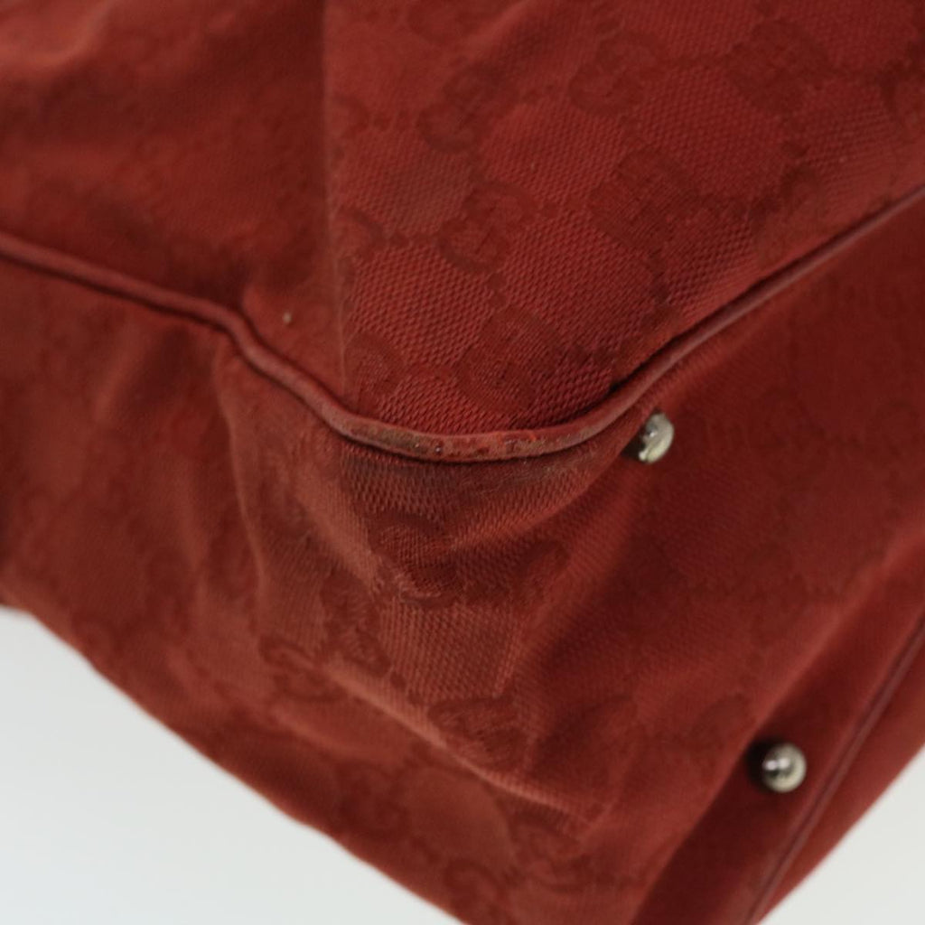 GUCCI GG Canvas Tote Bag Red ti1130