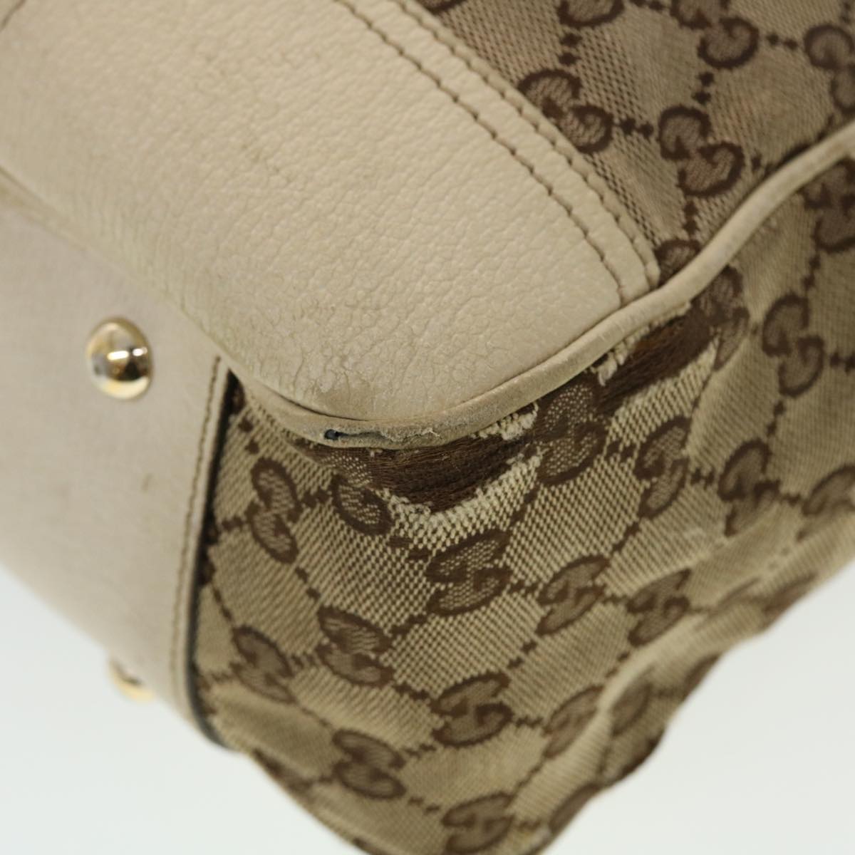 GUCCI GG Canvas Web Sherry Line Tote Bag Beige Green Red 163805 ti1131