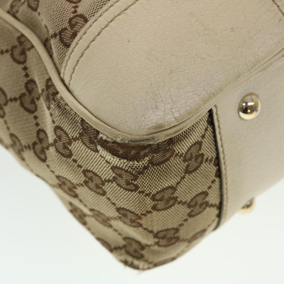 GUCCI GG Canvas Web Sherry Line Tote Bag Beige Green Red 163805 ti1131