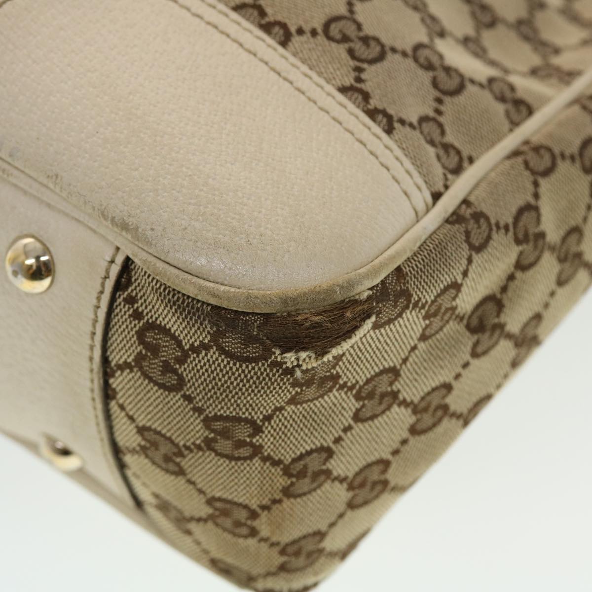 GUCCI GG Canvas Web Sherry Line Tote Bag Beige Green Red 163805 ti1131