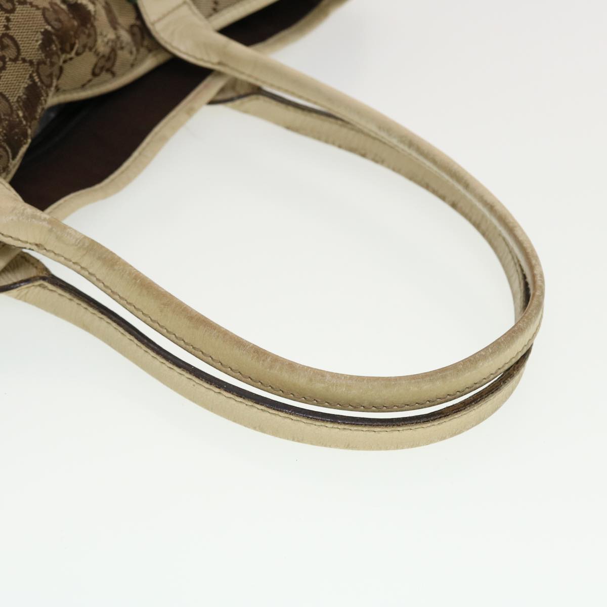 GUCCI GG Canvas Web Sherry Line Tote Bag Beige Green Red 163805 ti1131