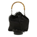 GUCCI Bamboo Shoulder Bag Canvas 2way Dark Brown ti1132