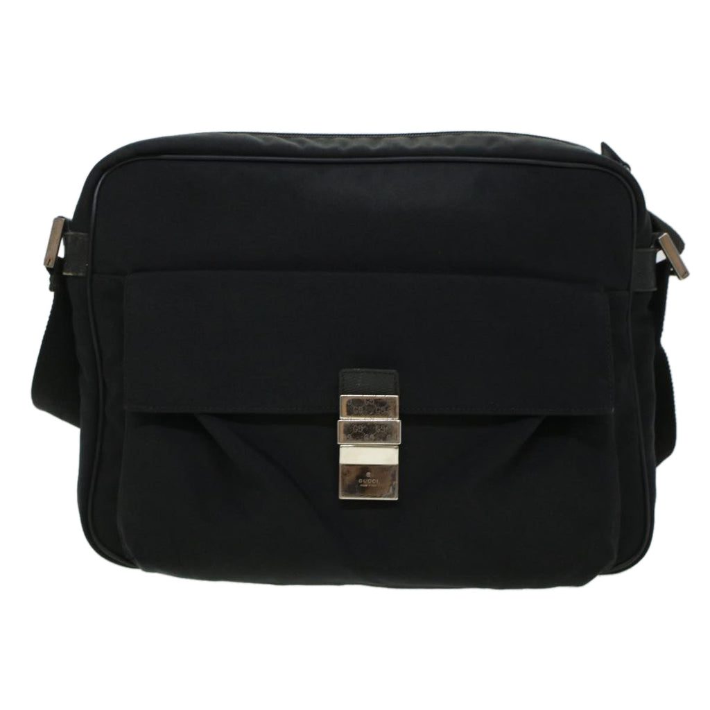 GUCCI Shoulder Bag Canvas Black 146298 ti1133