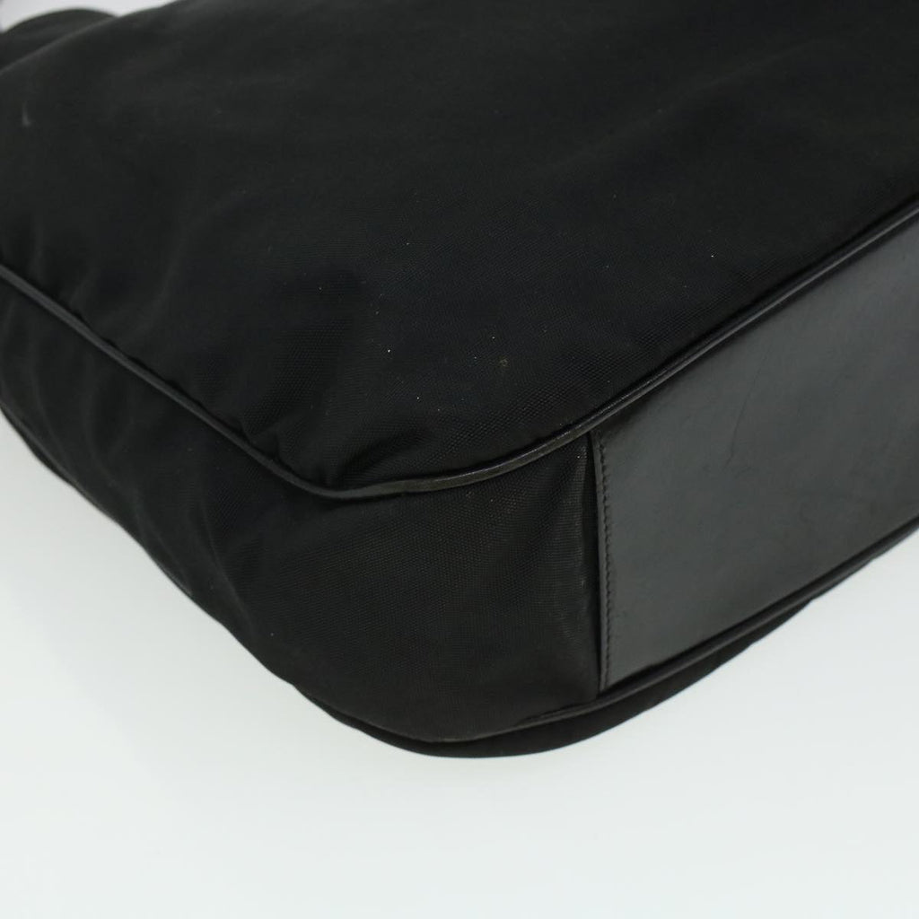 GUCCI Bamboo Shoulder Bag Canvas Black ti1134