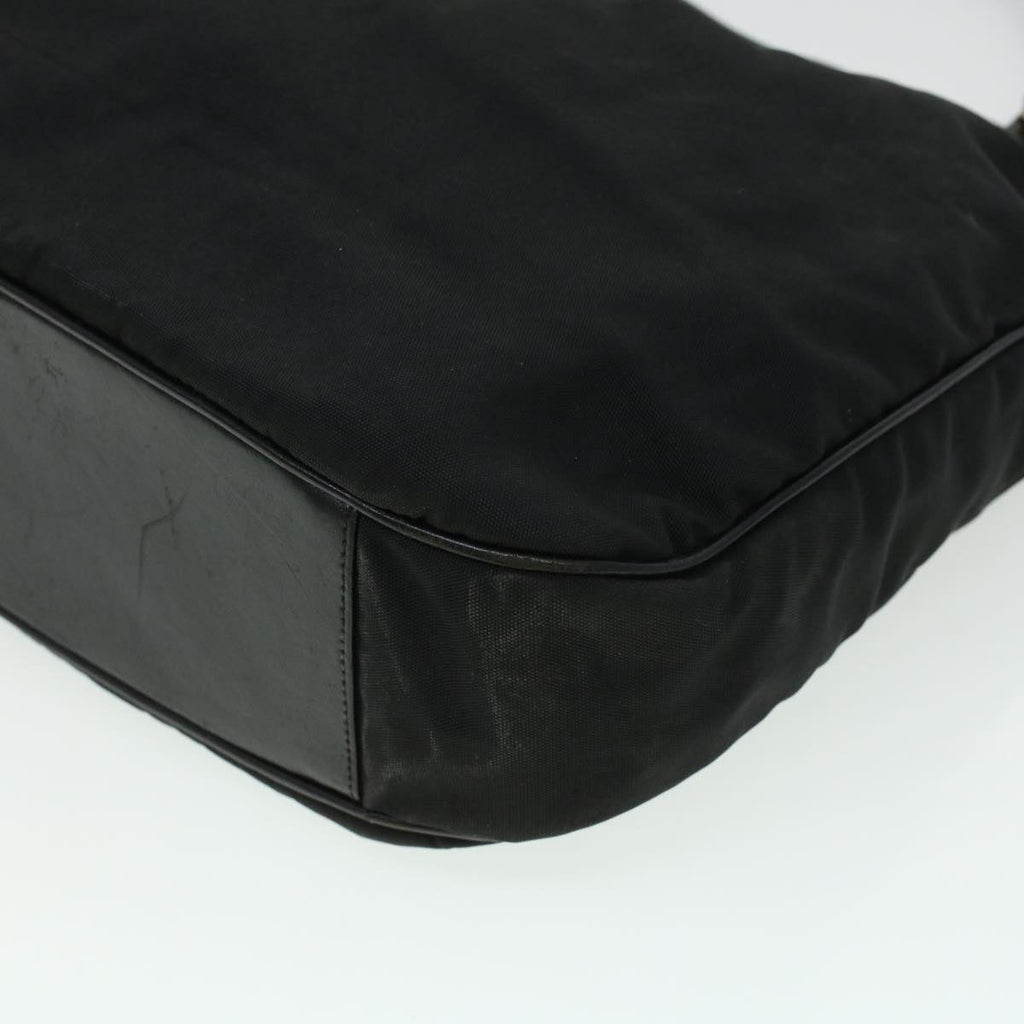 GUCCI Bamboo Shoulder Bag Canvas Black ti1134