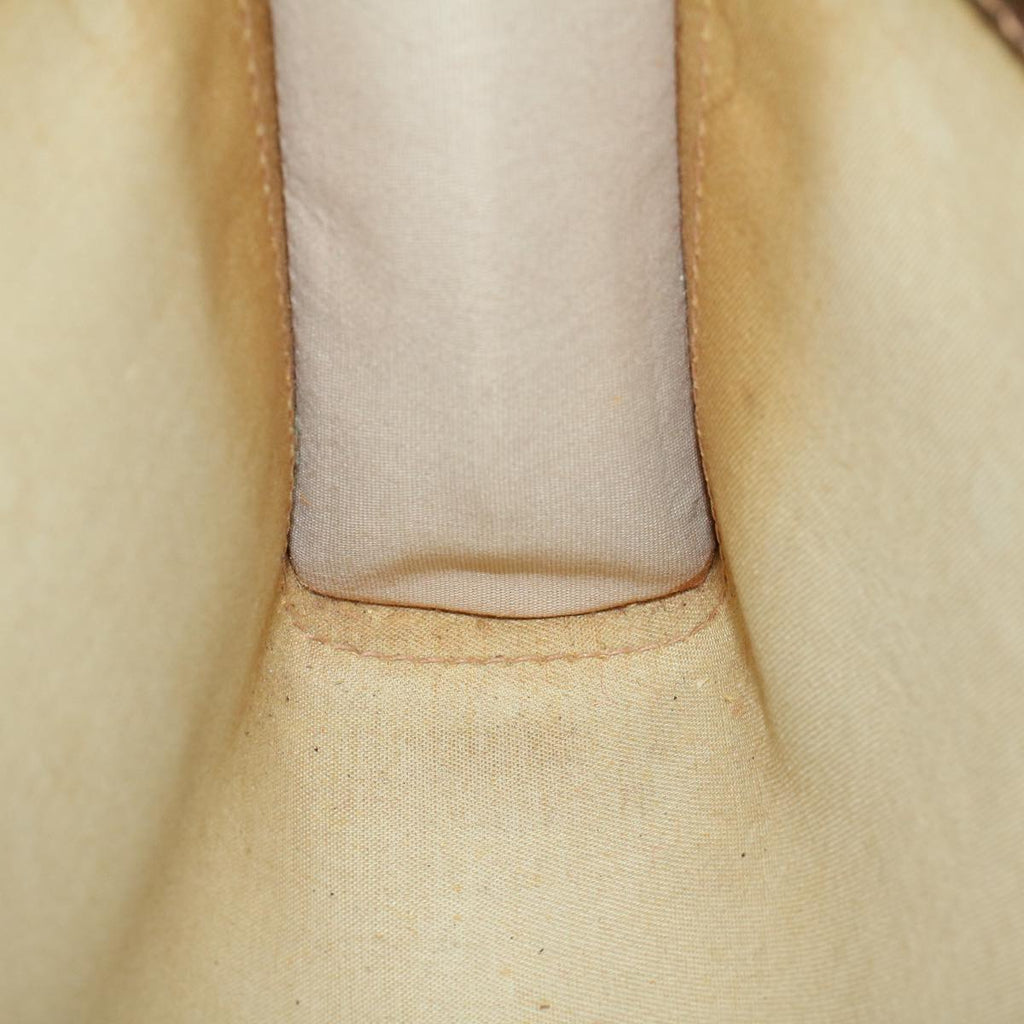 GUCCI GG Canvas Hand Bag PVC Leather Beige ti1150