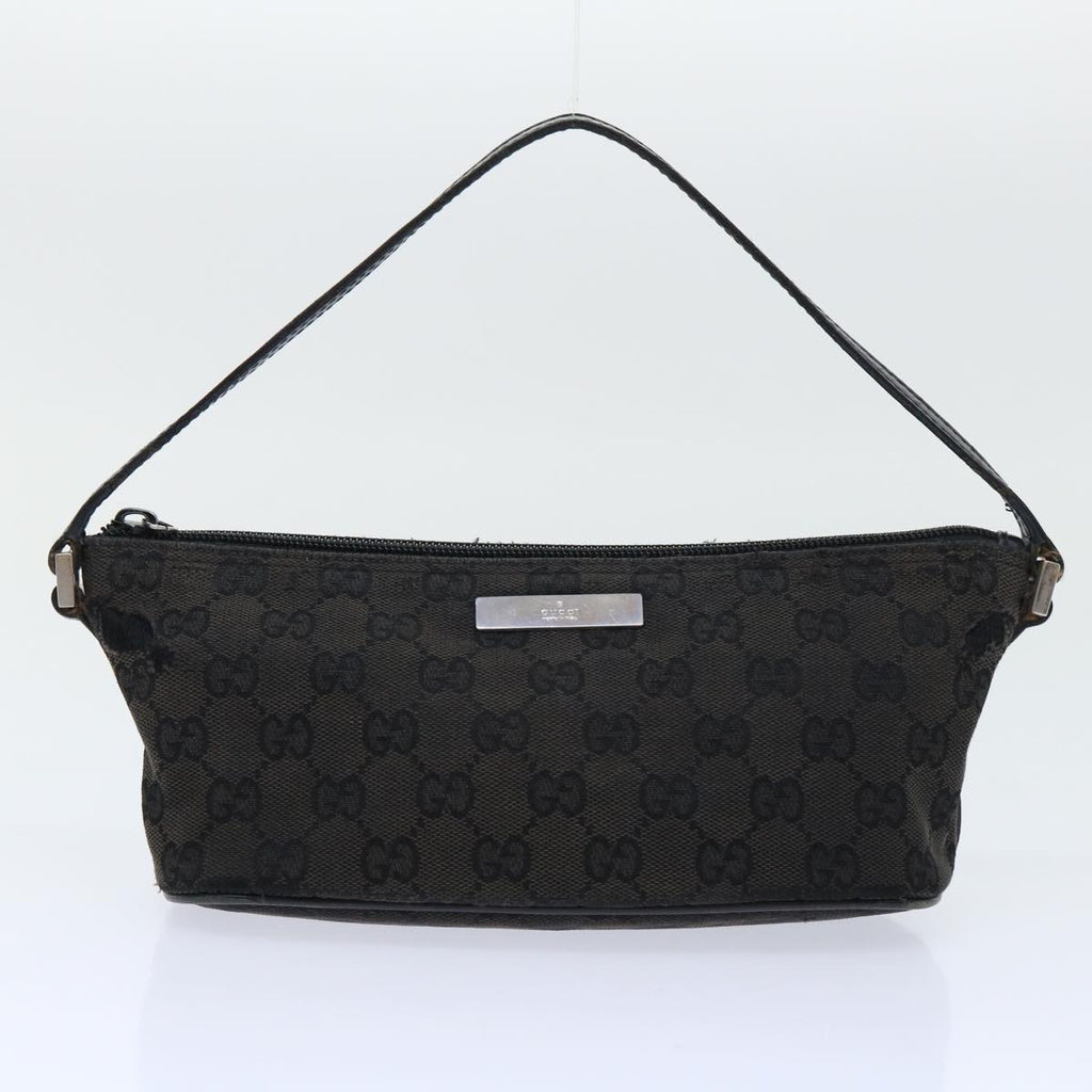 GUCCI GG Canvas Accessory Pouch 2Set Beige Black ti1192
