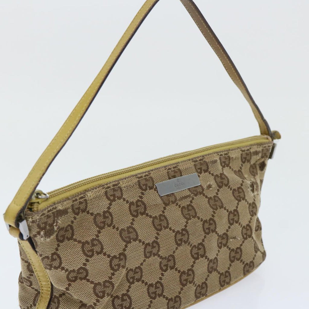 GUCCI GG Canvas Accessory Pouch 2Set Beige Black ti1192