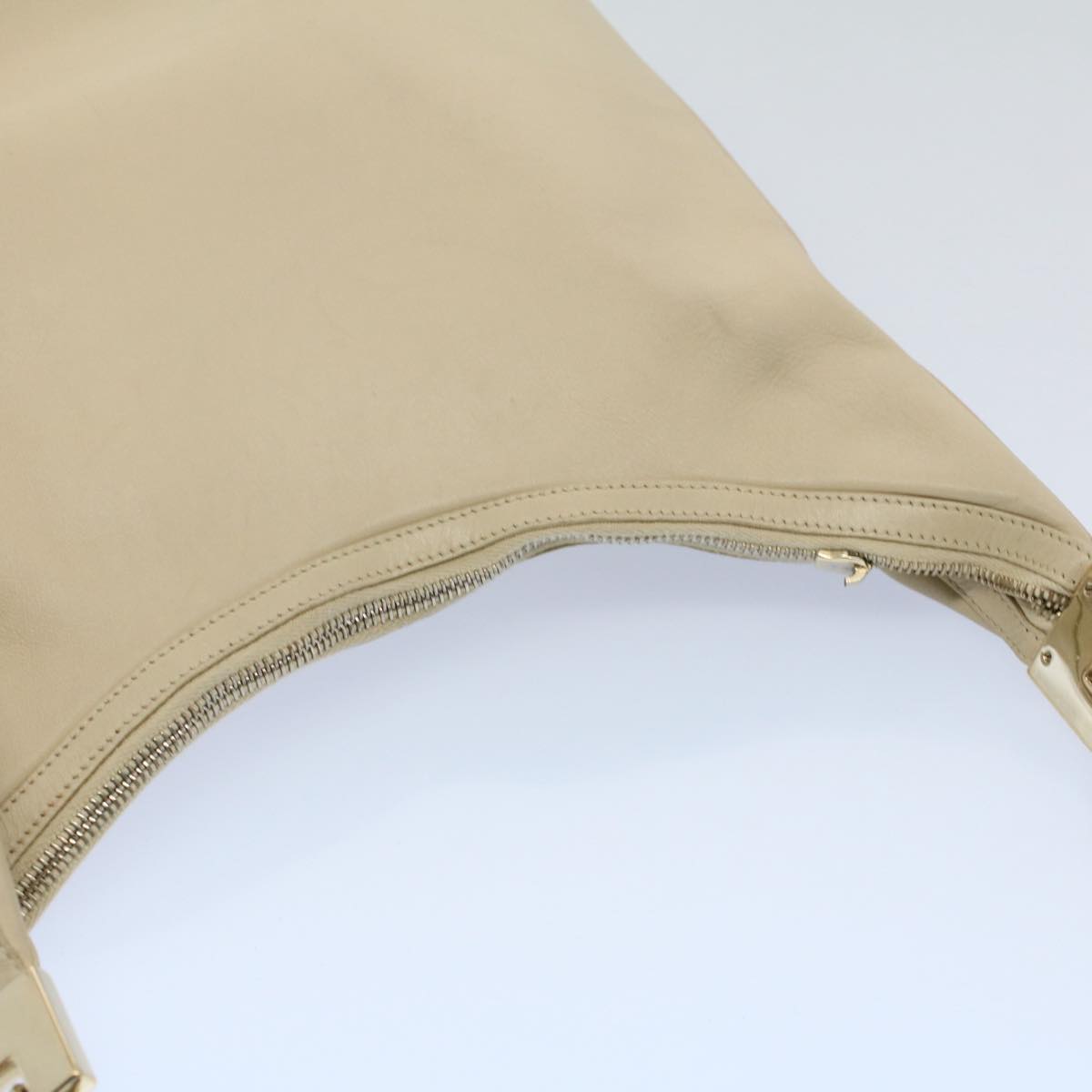 GUCCI Shoulder Bag Leather Beige ti1223