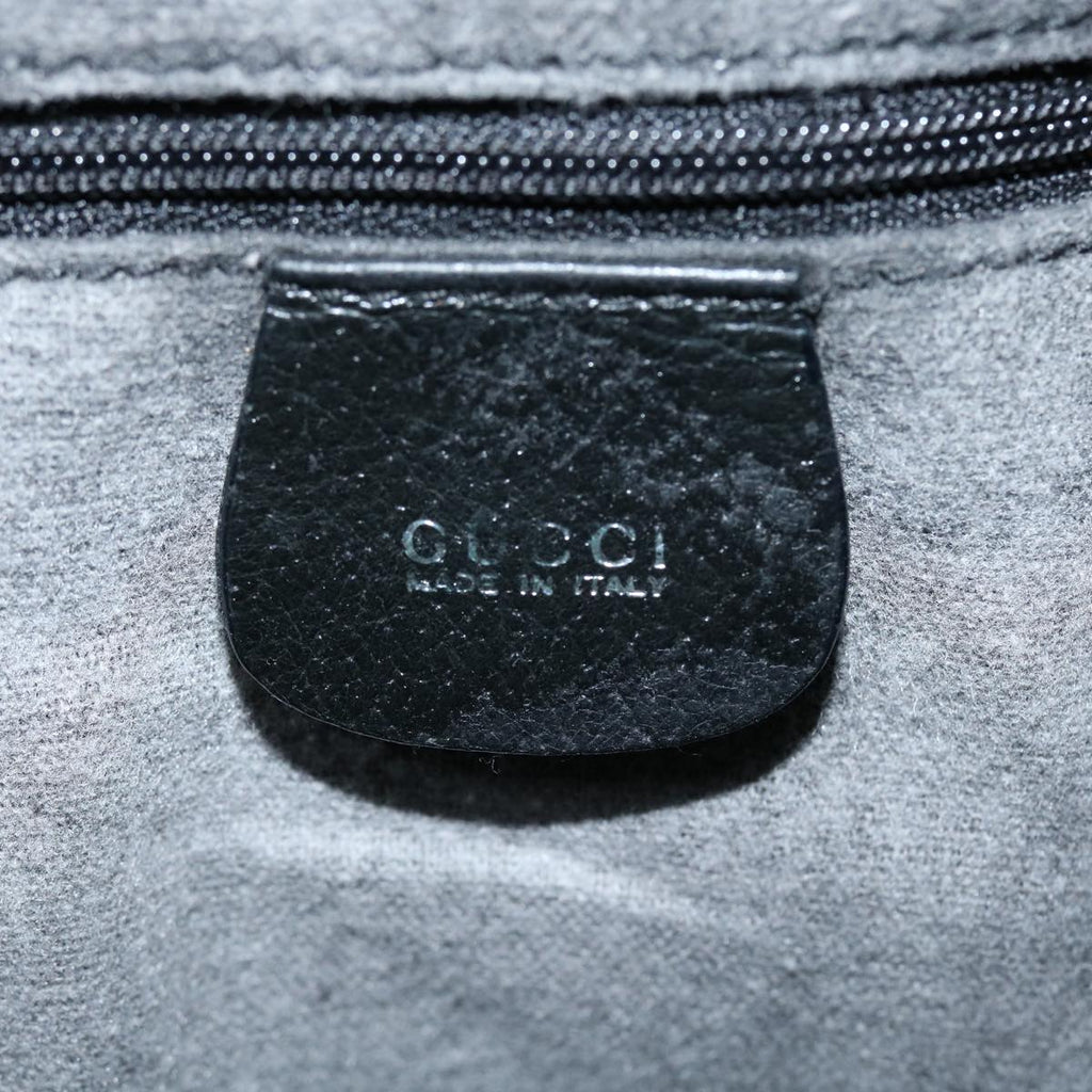 GUCCI Shoulder Bag Leather Black ti1242