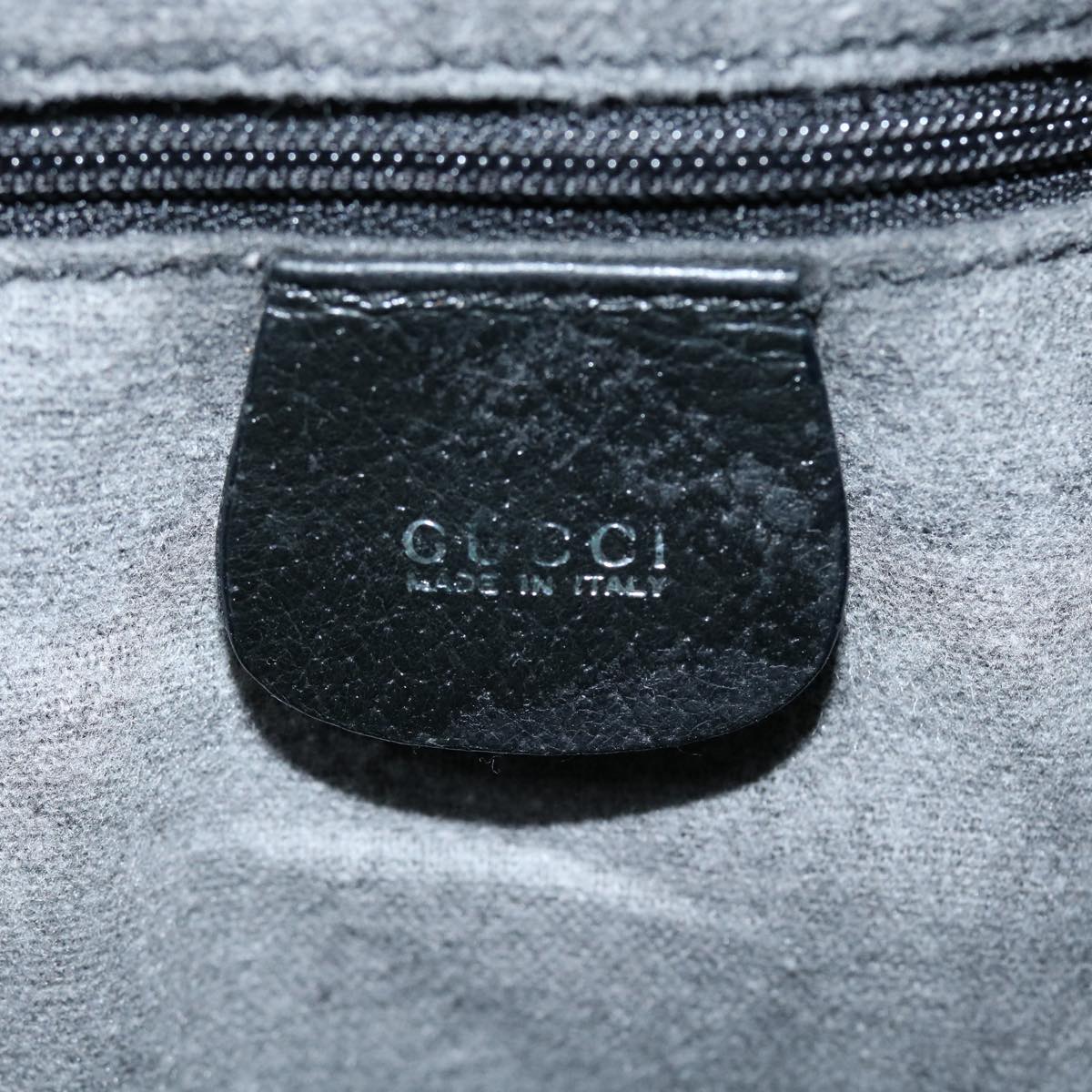 GUCCI Shoulder Bag Leather Black ti1242