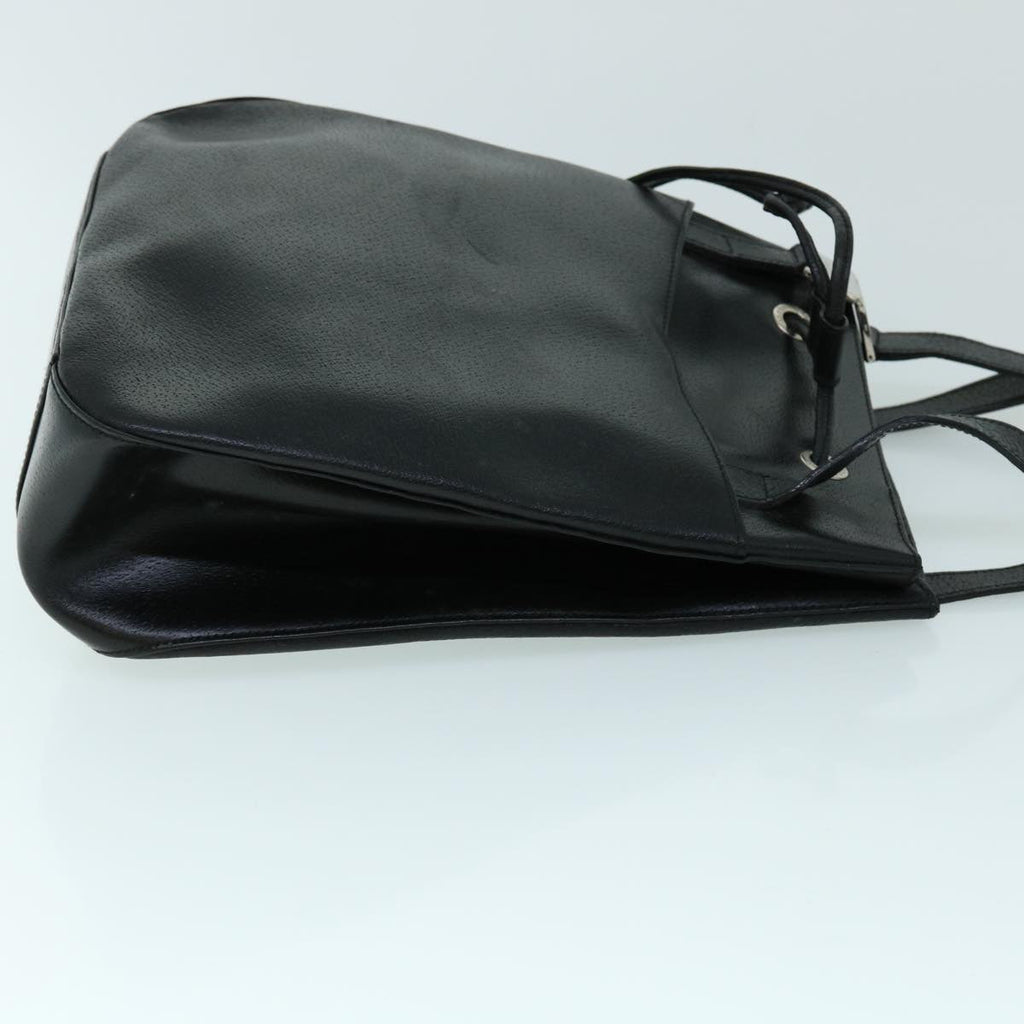 GUCCI Shoulder Bag Leather Black ti1242