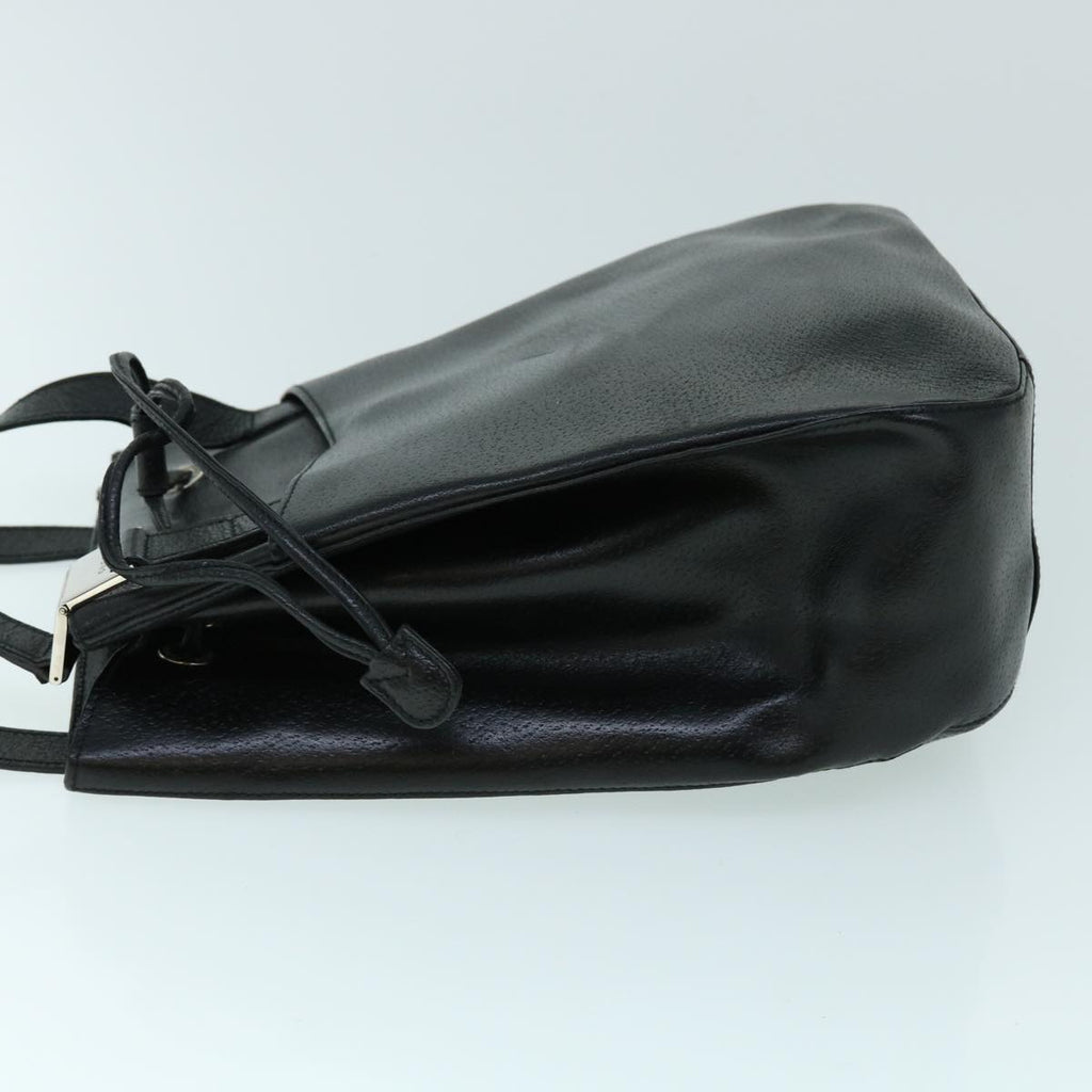 GUCCI Shoulder Bag Leather Black ti1242