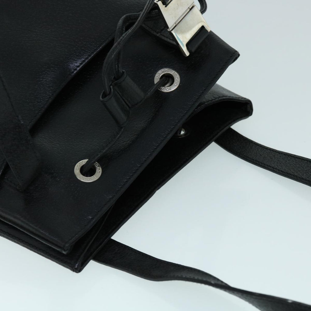 GUCCI Shoulder Bag Leather Black ti1242