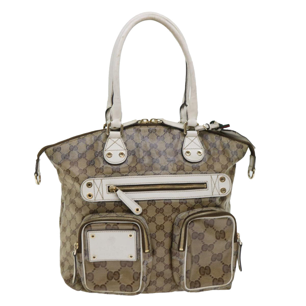 GUCCI GG Crystal Web Sherry Line Shoulder Bag Brown Red Green ti1254