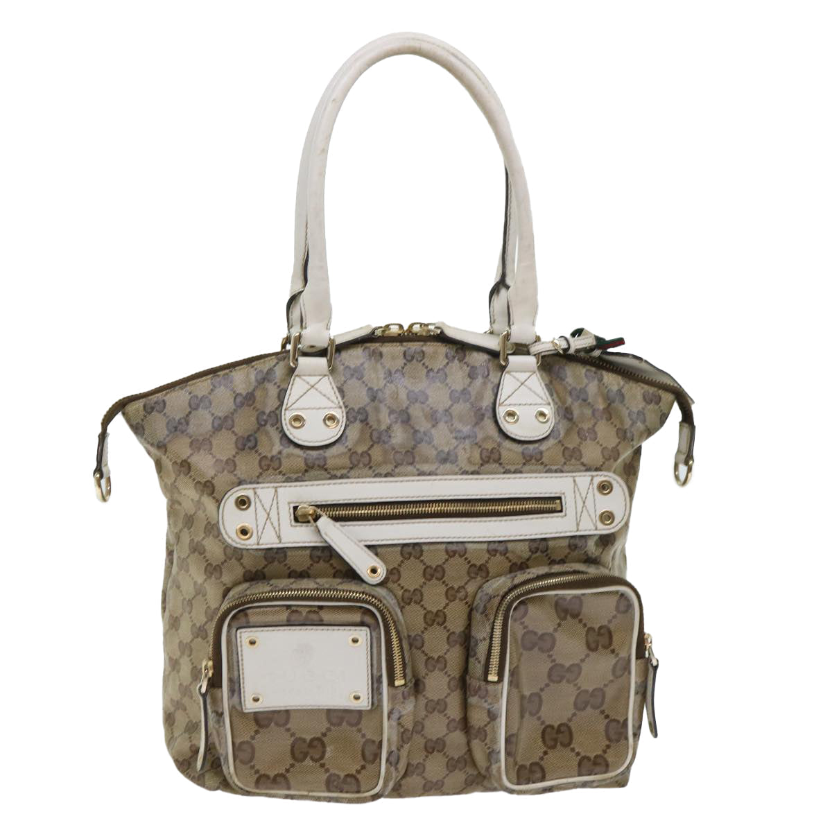 GUCCI GG Crystal Web Sherry Line Shoulder Bag Brown Red Green ti1254