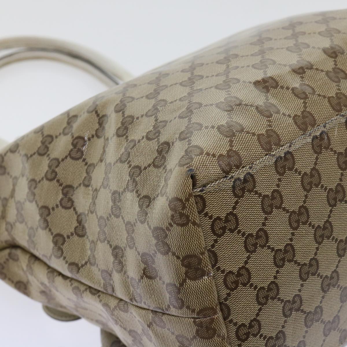 GUCCI GG Crystal Web Sherry Line Shoulder Bag Brown Red Green ti1254