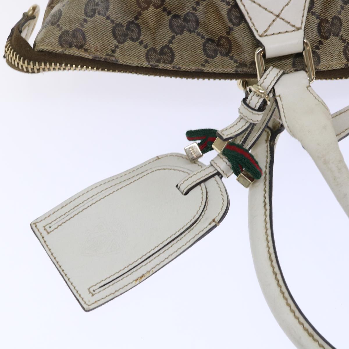 GUCCI GG Crystal Web Sherry Line Shoulder Bag Brown Red Green ti1254
